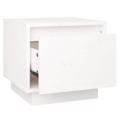 vidaXL Bedside Cabinet | White | Solid pinewood | Compact | Storage 5