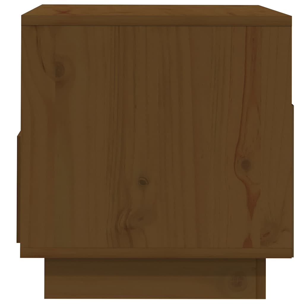 vidaXL TV Cabinet Honey Brown 60x35x37 cm Solid Wood Pine 6