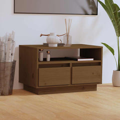 vidaXL TV Cabinet Honey Brown 60x35x37 cm Solid Wood Pine 1