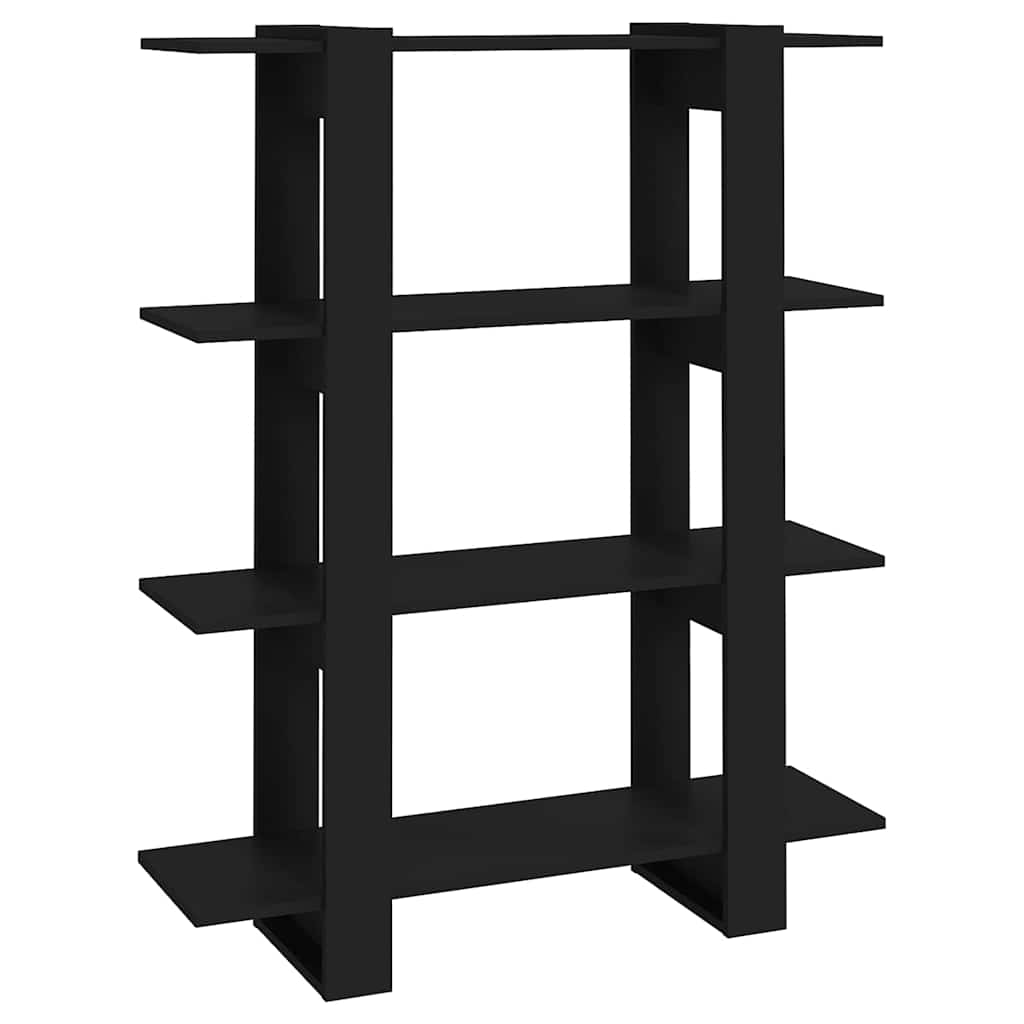 vidaXL Book Cabinet | Black | Engineered wood | Medium | Book Cabinet 2