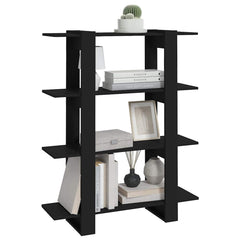 vidaXL Book Cabinet | Black | Engineered wood | Medium | Book Cabinet 5