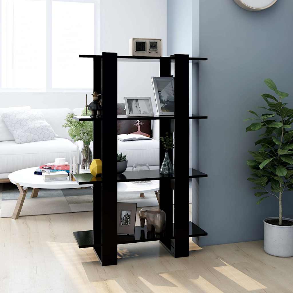 vidaXL Book Cabinet | Black | Engineered Wood | Medium | Book Storage 1