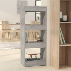vidaXL Book Cabinet | Concrete grey | Engineered wood | Compact | Book Cabinet 1