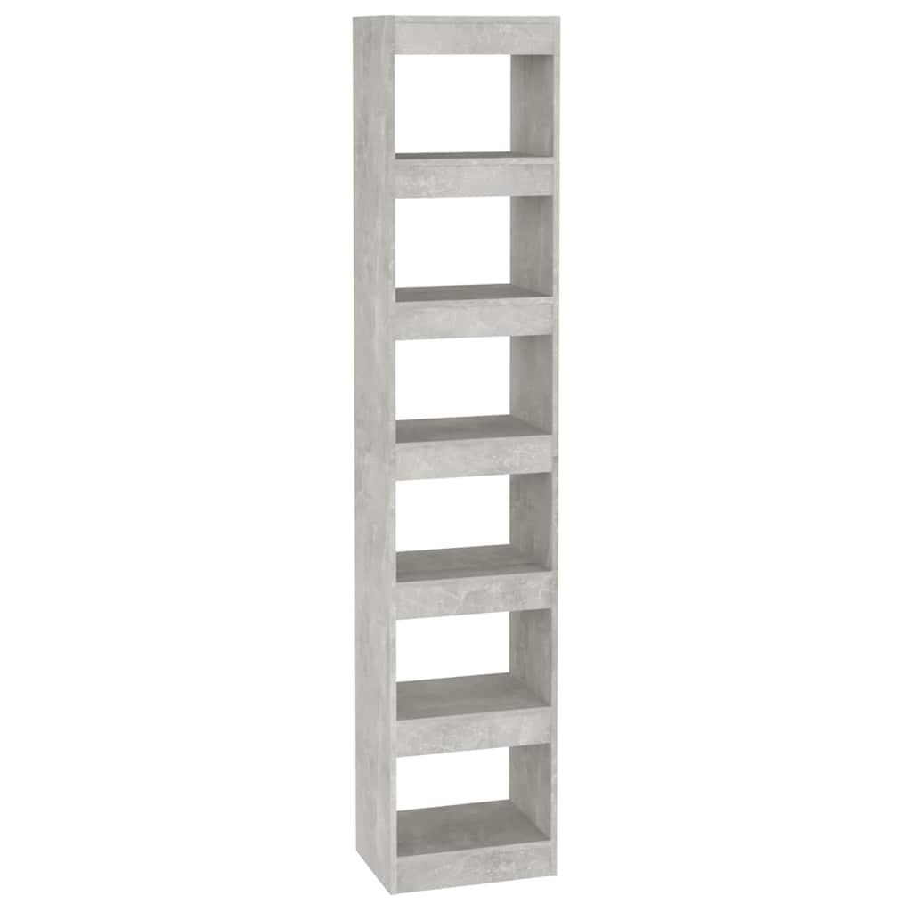 vidaXL Book Cabinet | Concrete Grey | Engineered wood | Tall and narrow 2