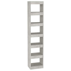 vidaXL Book Cabinet | Concrete Grey | Engineered wood | Tall and narrow 2