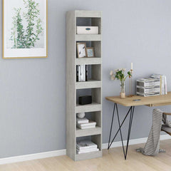 vidaXL Book Cabinet | Concrete Grey | Engineered wood | Tall and narrow 3