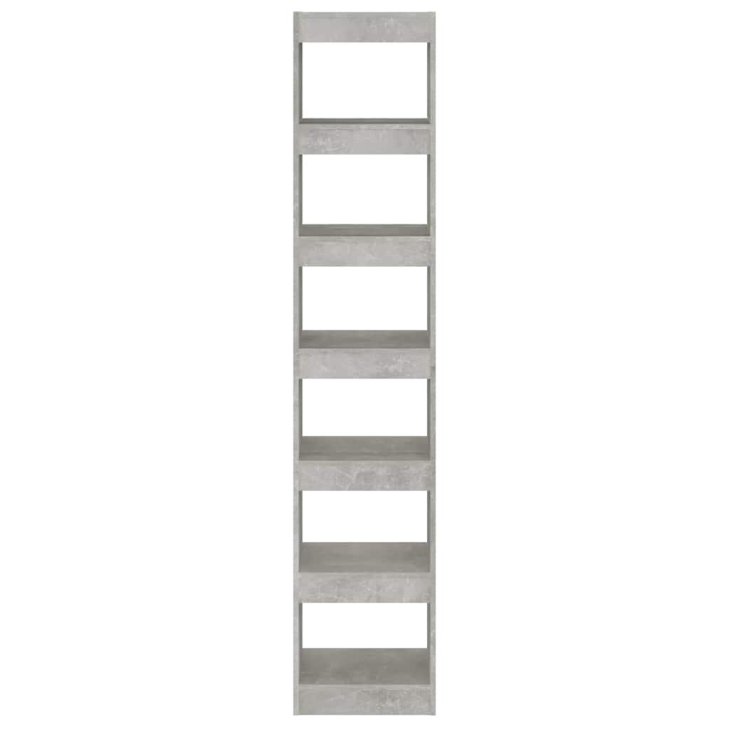 vidaXL Book Cabinet | Concrete Grey | Engineered wood | Tall and narrow 5