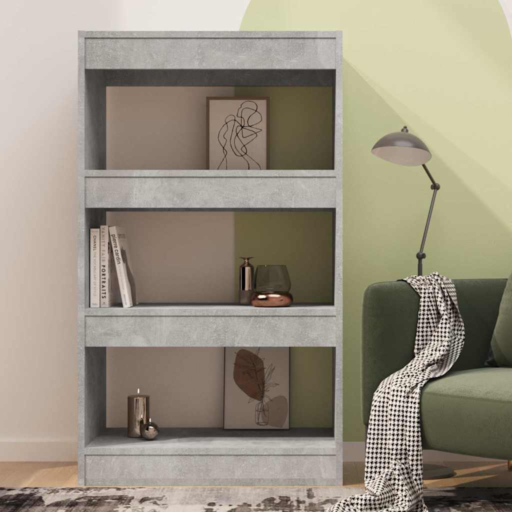 vidaXL Book Cabinet | Concrete grey | Engineered wood | Medium | Book Cabinet 3