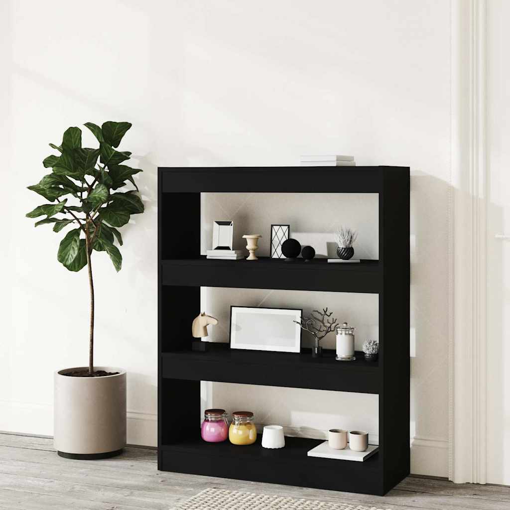 vidaXL Book Cabinet | Black | Engineered wood | Medium | Book Cabinet 3