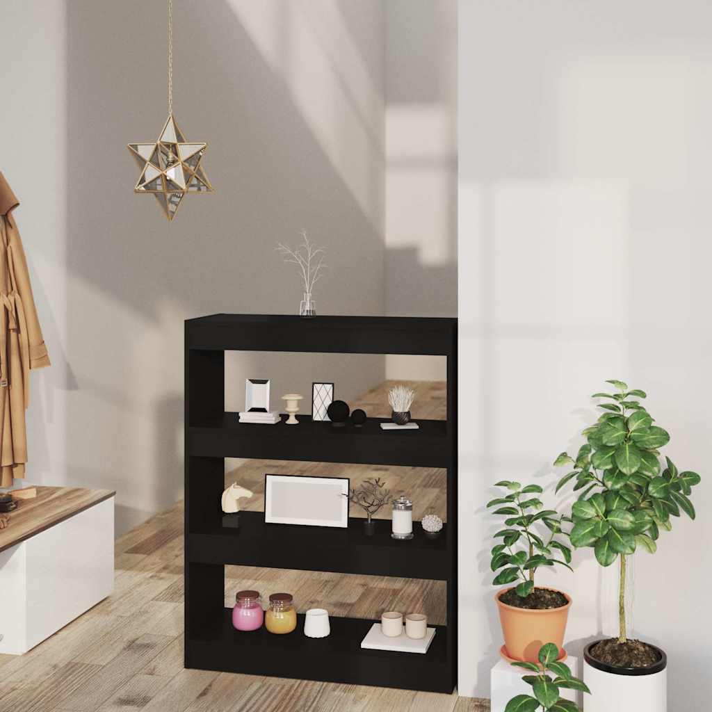 vidaXL Book Cabinet | Black | Engineered wood | Medium | Book Cabinet 1