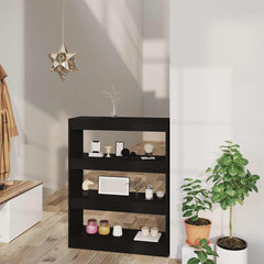 vidaXL Book Cabinet | Black | Engineered wood | Medium | Book Cabinet 1