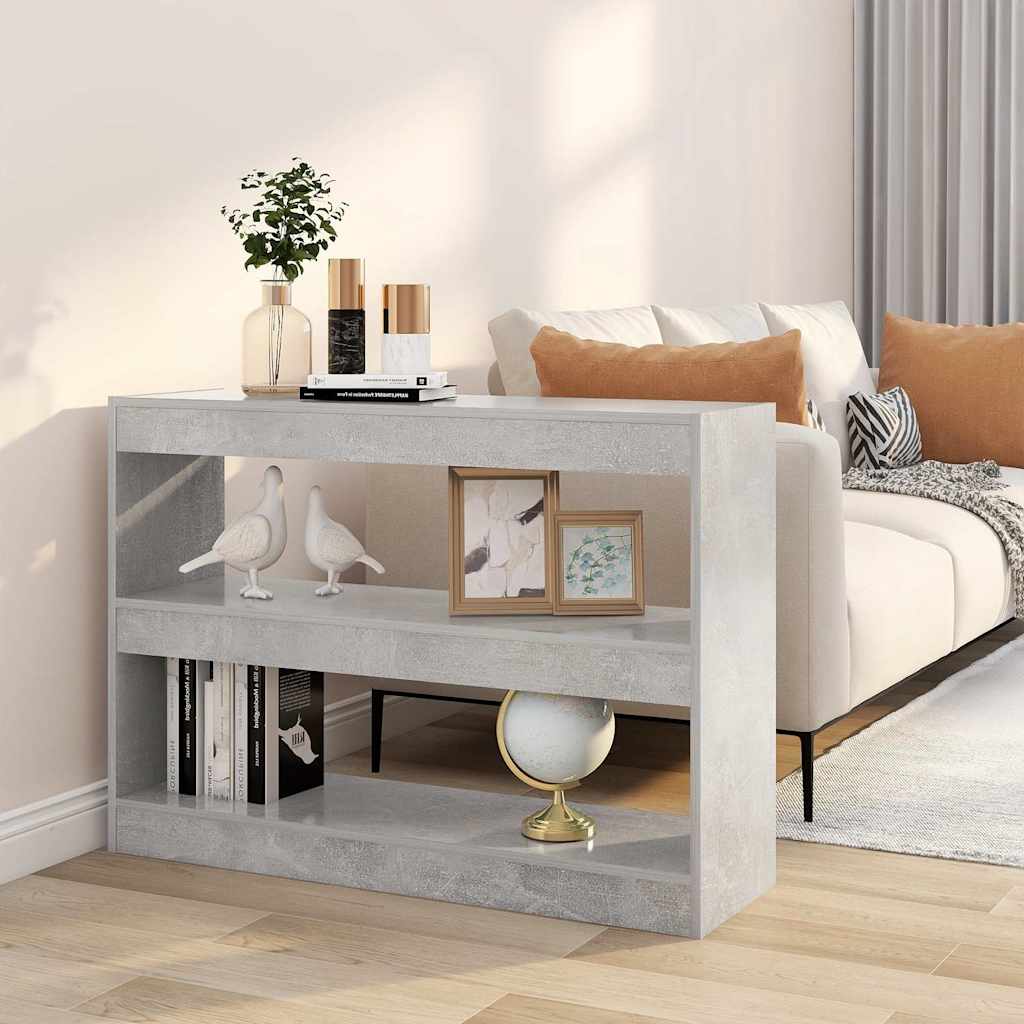 vidaXL Bookcase | Concrete grey | Engineered wood | Medium | Bookcase 1
