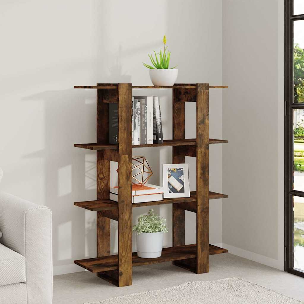 vidaXL Book Cabinet | Smoked oak | Engineered wood | Medium | Book Cabinet 6