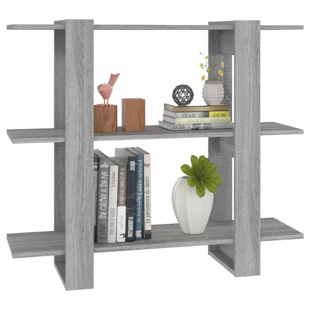 vidaXL Book Cabinet | Grey Sonoma | Engineered wood | Medium | Storage 5