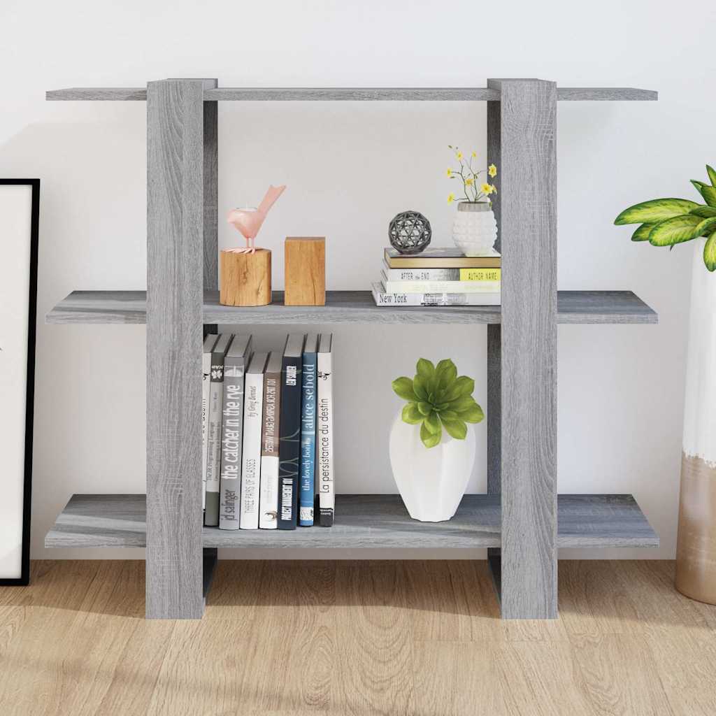 vidaXL Book Cabinet | Grey Sonoma | Engineered wood | Medium | Storage 6
