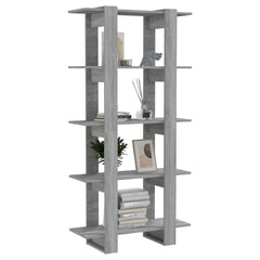 vidaXL Book Cabinet | Grey sonoma | Engineered wood | Large | Book Cabinet 4