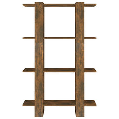 vidaXL Book Cabinet/Room Divider Smoked Oak 80x30x123.5 cm 5
