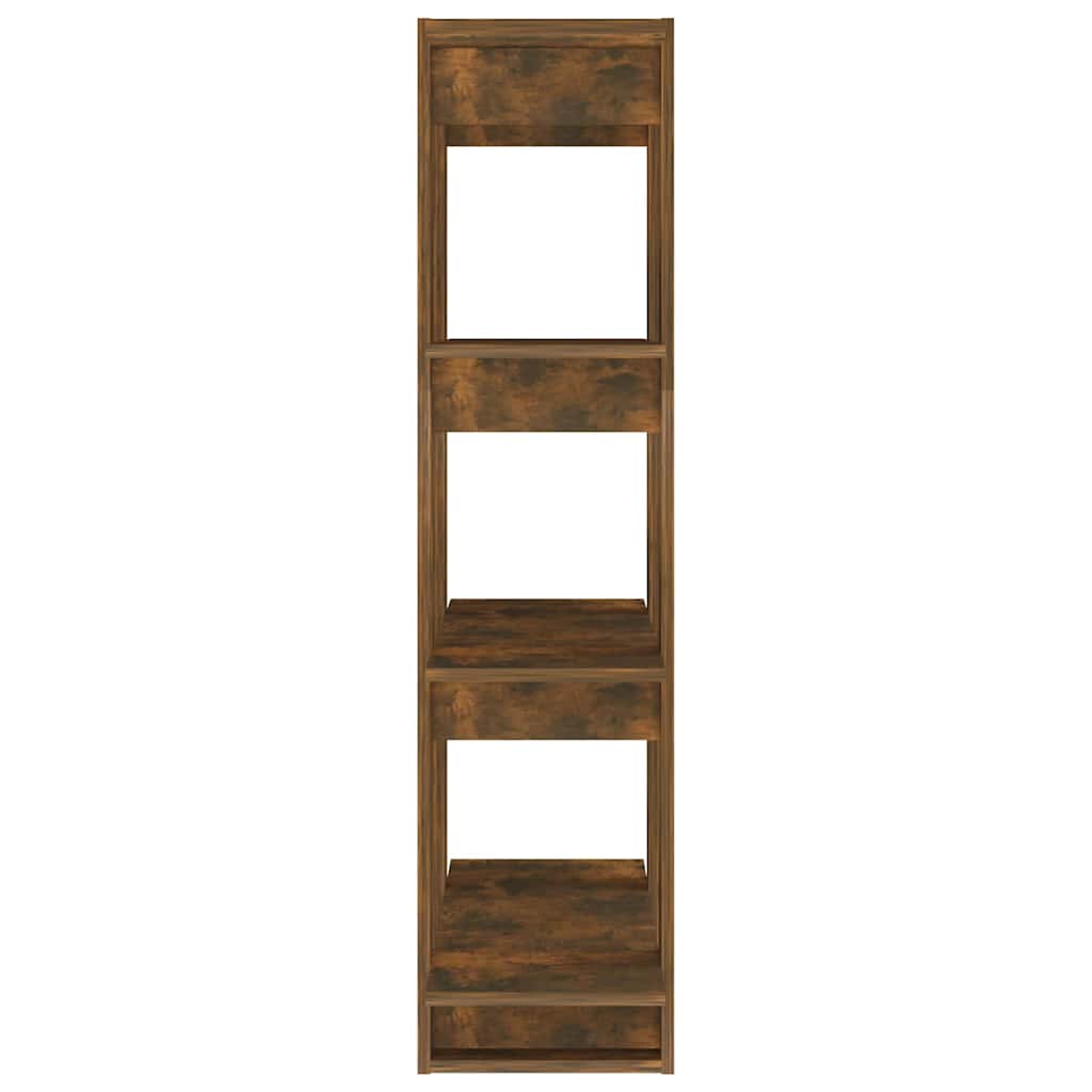 vidaXL Book Cabinet/Room Divider Smoked Oak 80x30x123.5 cm 6