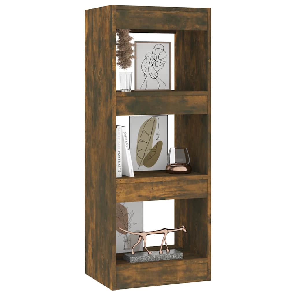 vidaXL Book Cabinet | Smoked Oak | Engineered Wood | Medium | Book Cabinet 4