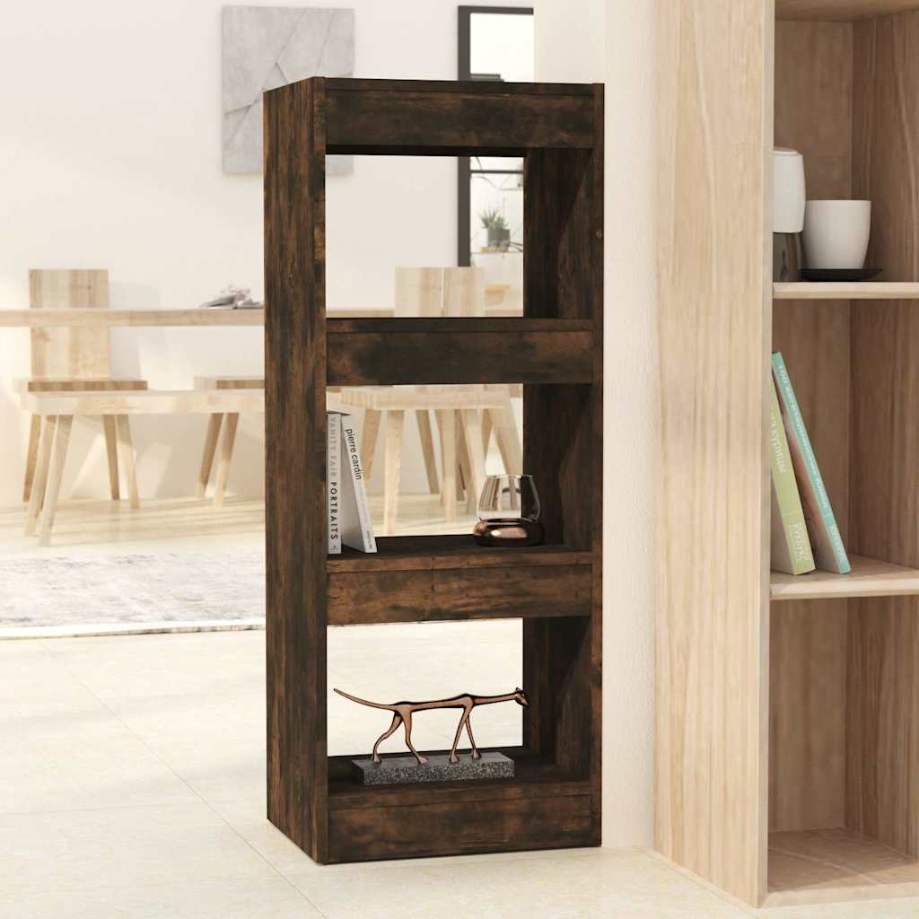 vidaXL Book Cabinet | Smoked Oak | Engineered Wood | Medium | Book Cabinet 1