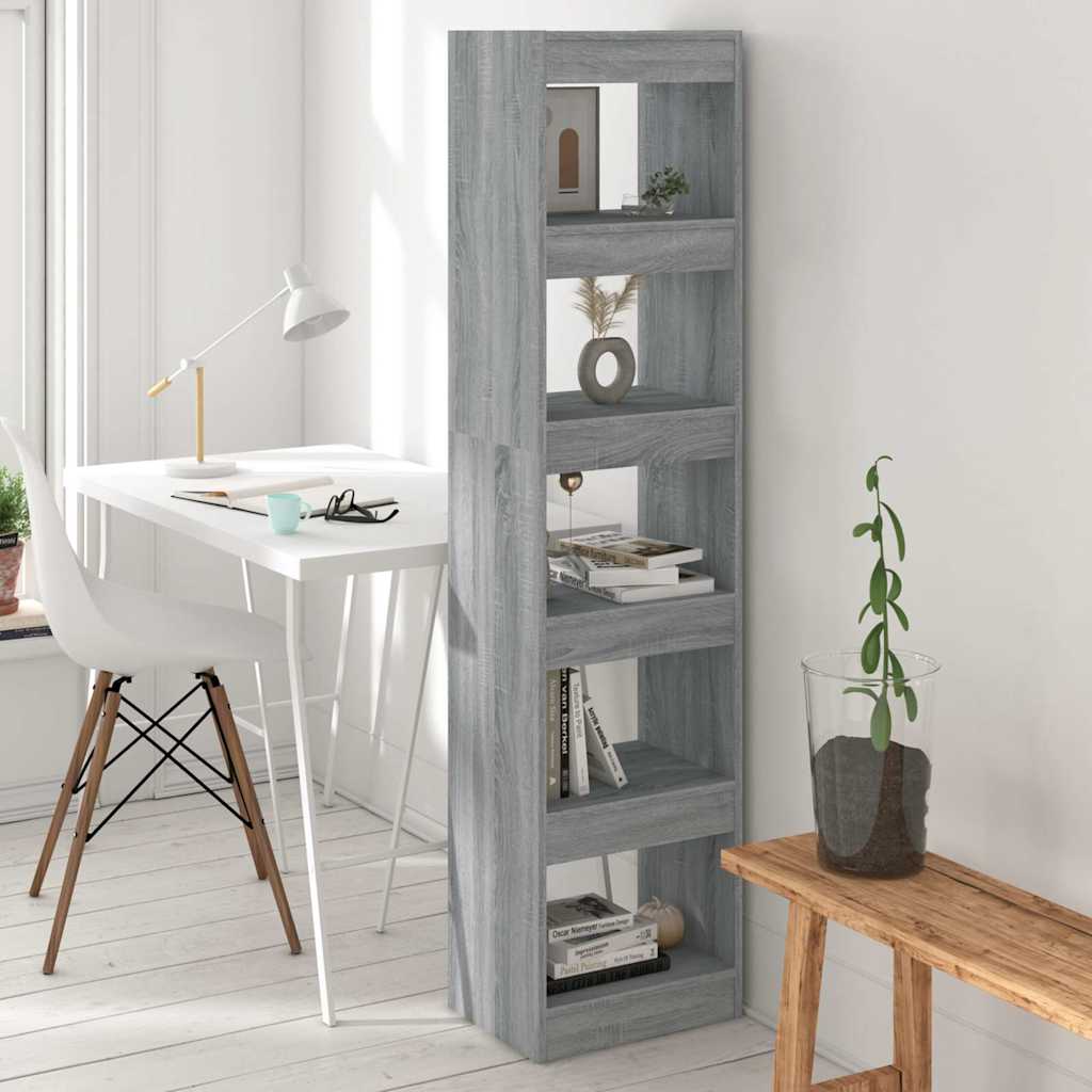 vidaXL Bookcase | Grey Sonoma | Engineered wood | Medium | Bookcase 1