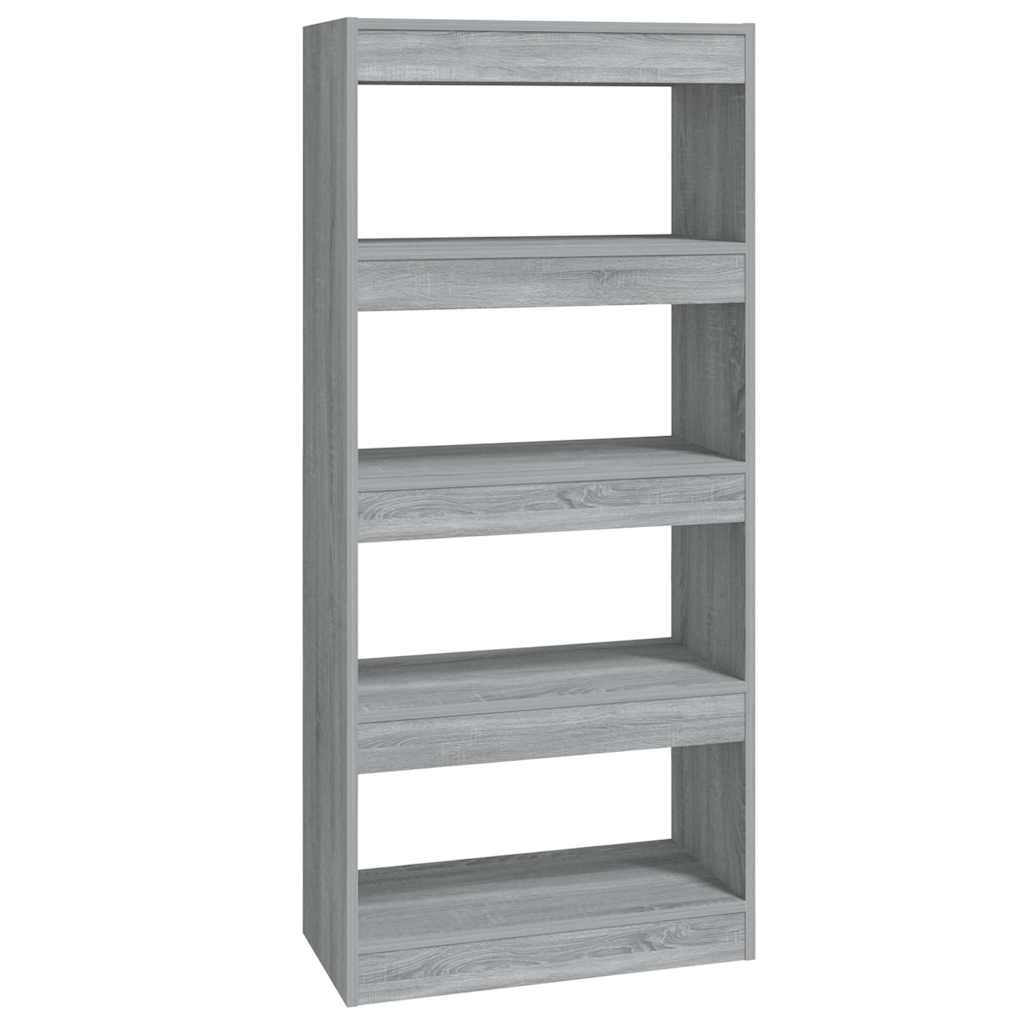 vidaXL Book Cabinet | Grey Sonoma | Engineered Wood | 60x30x135 cm 2