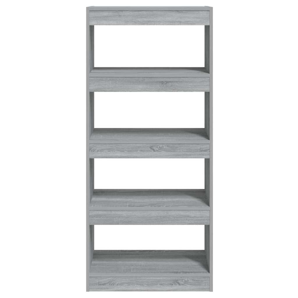vidaXL Book Cabinet | Grey Sonoma | Engineered Wood | 60x30x135 cm 5