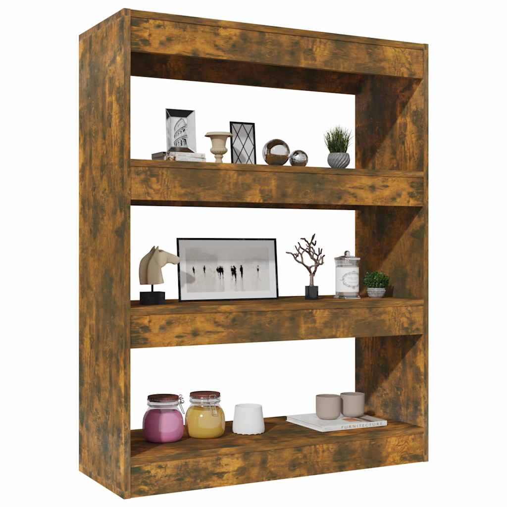 vidaXL Book Cabinet | Smoked Oak | Engineered wood | Medium | Book Cabinet 5