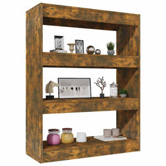 vidaXL Book Cabinet | Smoked Oak | Engineered wood | Medium | Book Cabinet 5