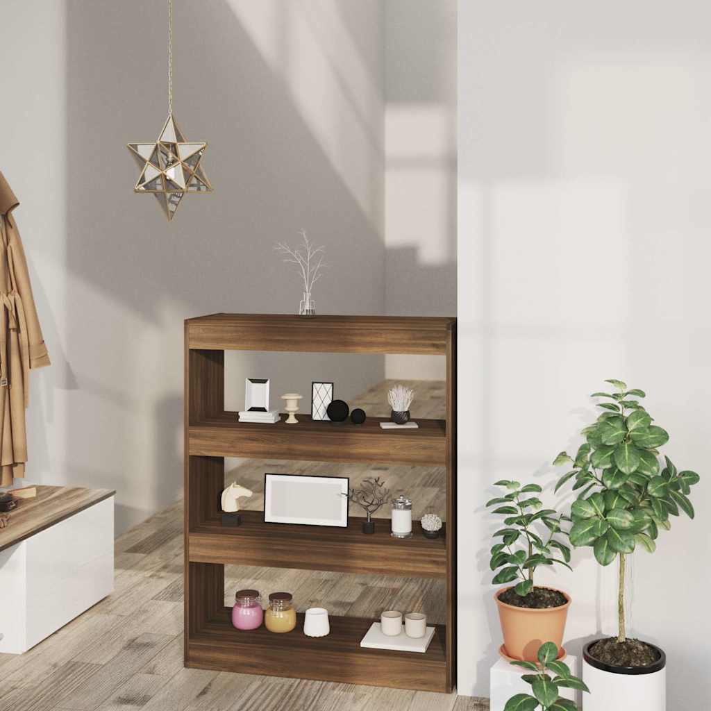vidaXL Book Cabinet | Brown Oak | Engineered Wood | Medium | Book Cabinet 1