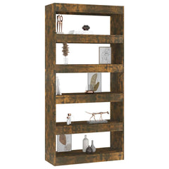 vidaXL Book Cabinet | Smoked oak | Engineered wood | 80 x 30 x 166 cm 4