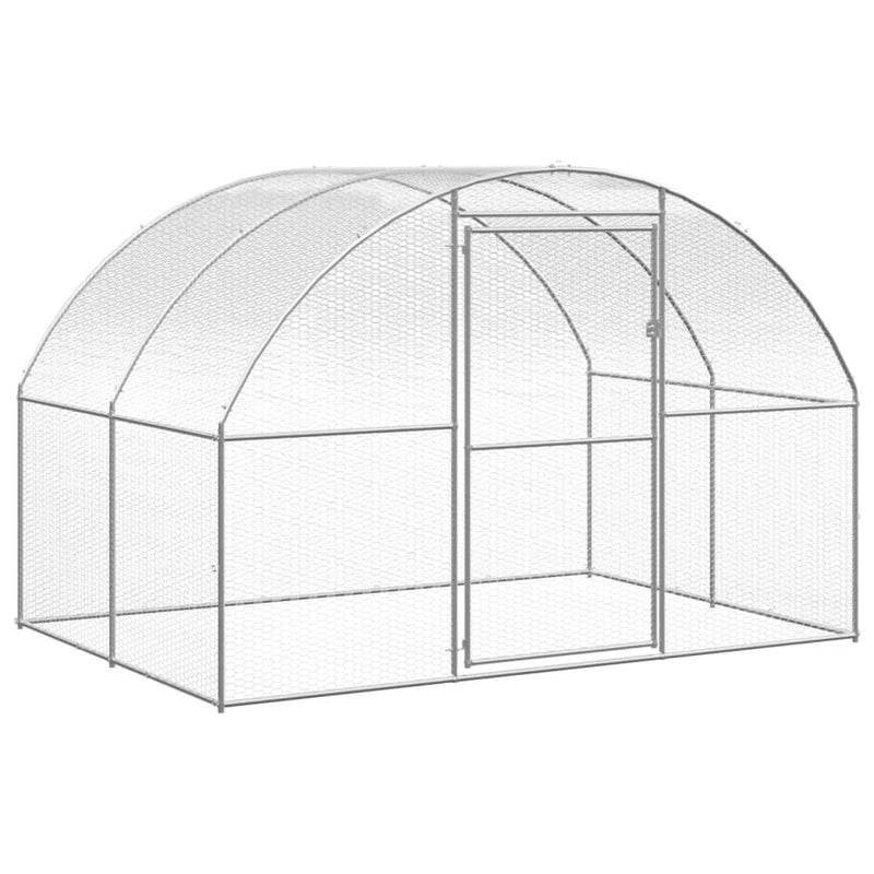 Outdoor Chicken Coop 3x4x2 m Galvanised Steel