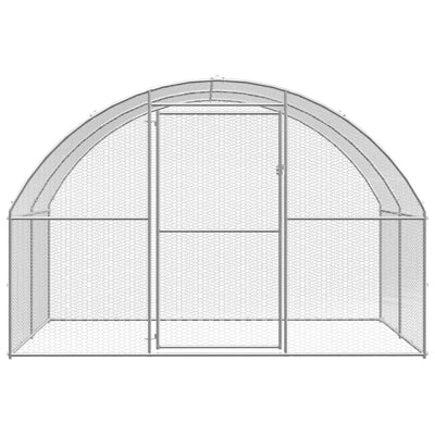 Outdoor Chicken Coop 3x4x2 m Galvanised Steel