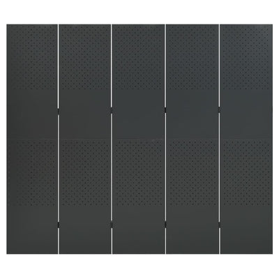 5-Panel Room Dividers 2 pcs Anthracite 200x180 cm Steel