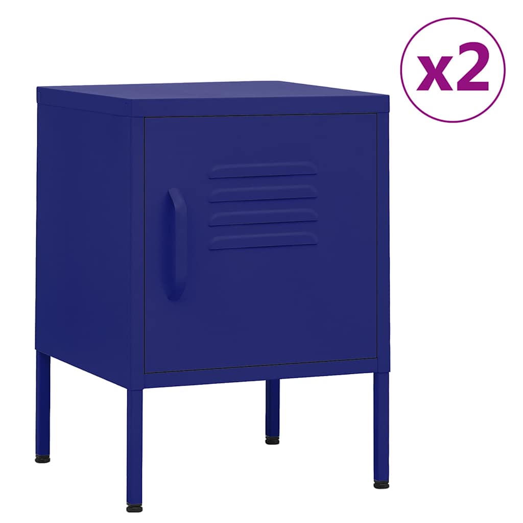 vidaXL Nightstand 35x35x51 cm Steel