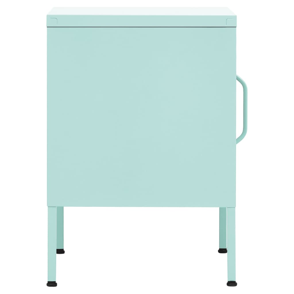 vidaXL Nightstands 2 pcs Mint 35x35x51 cm Steel 4