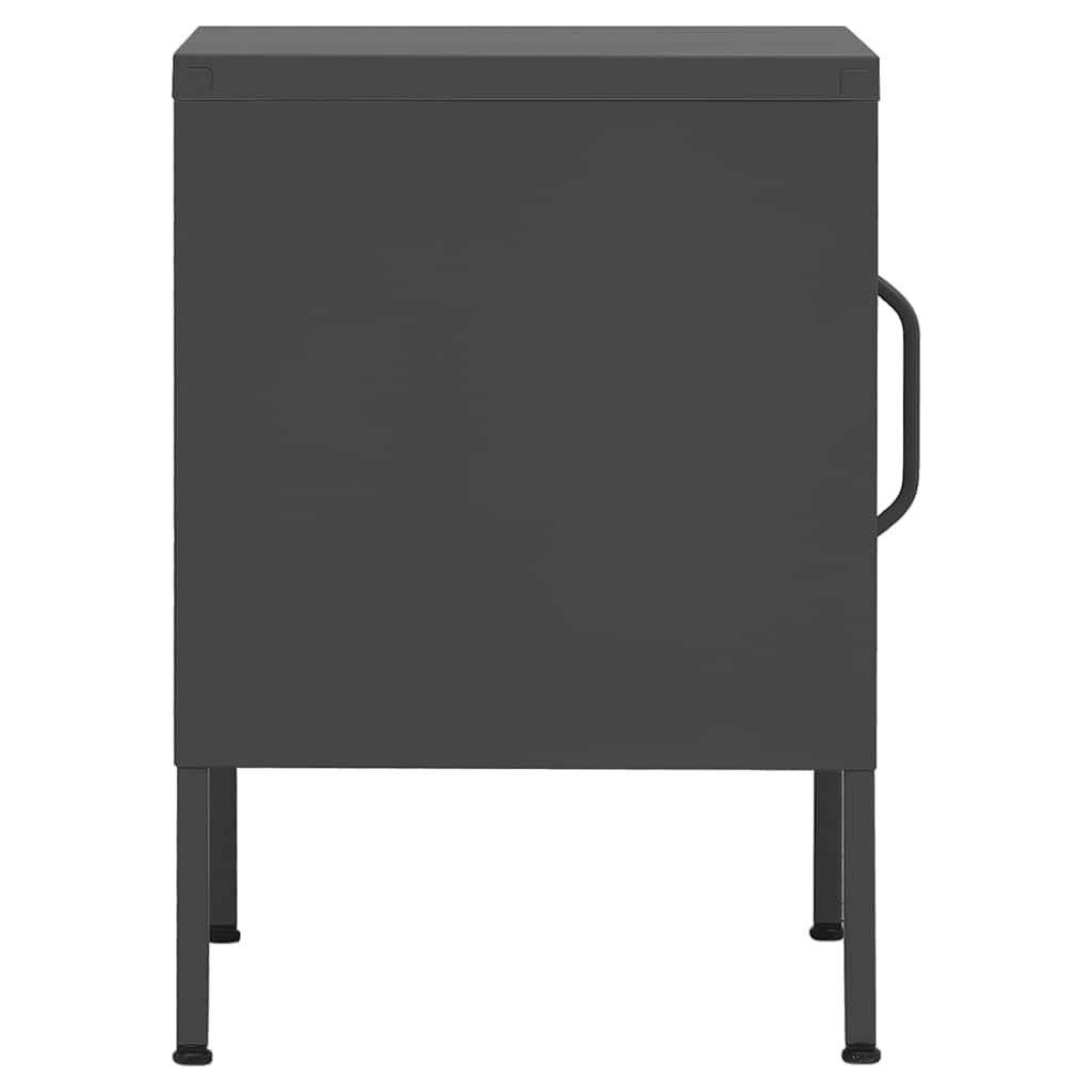 vidaXL Nightstands 2 pcs Anthracite 35x35x51 cm Steel 4