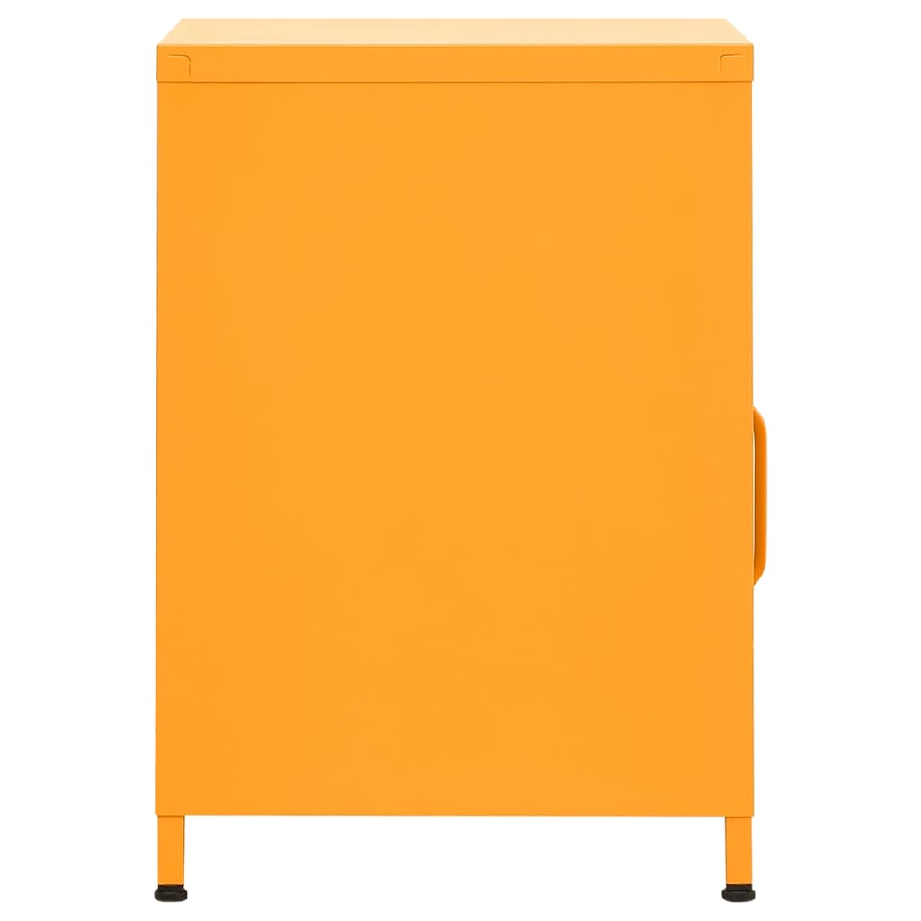 vidaXL Nightstands 2 pcs Mustard Yellow 35x35x51 cm Steel 4