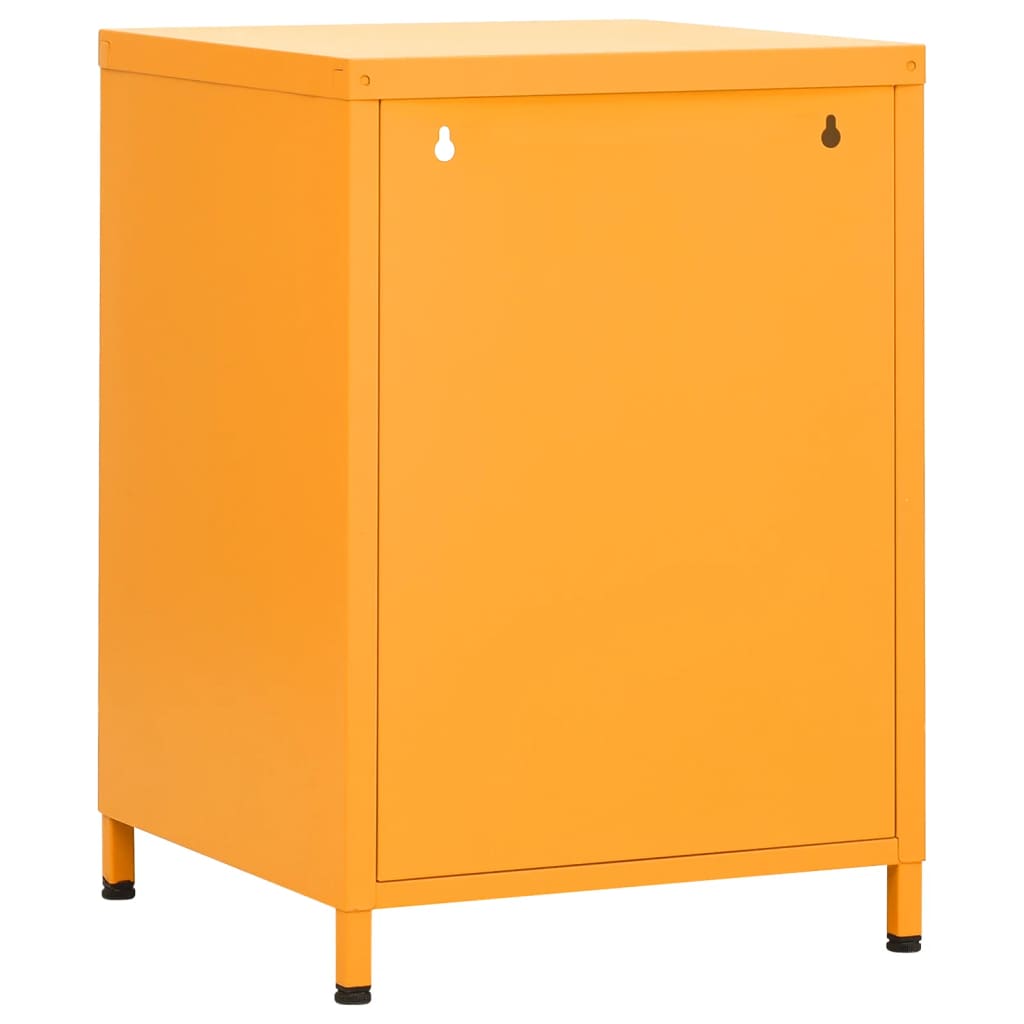 vidaXL Nightstands 2 pcs Mustard Yellow 35x35x51 cm Steel 5