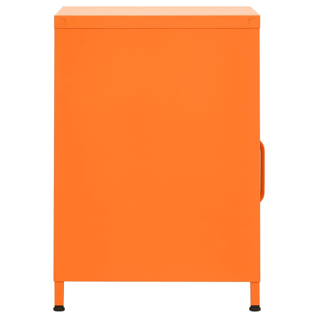 vidaXL Nightstands 2 pcs Orange 35x35x51 cm Steel 4