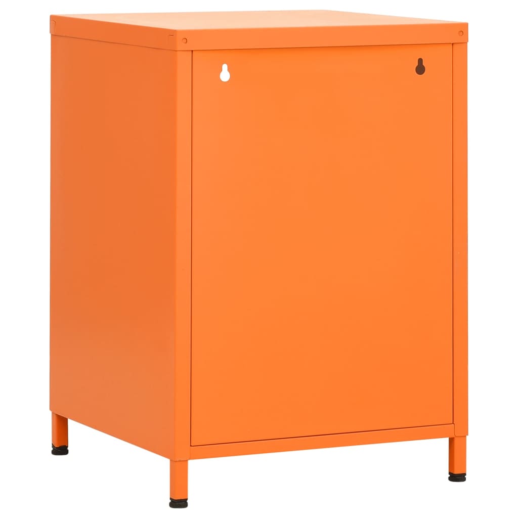 vidaXL Nightstands 2 pcs Orange 35x35x51 cm Steel 5