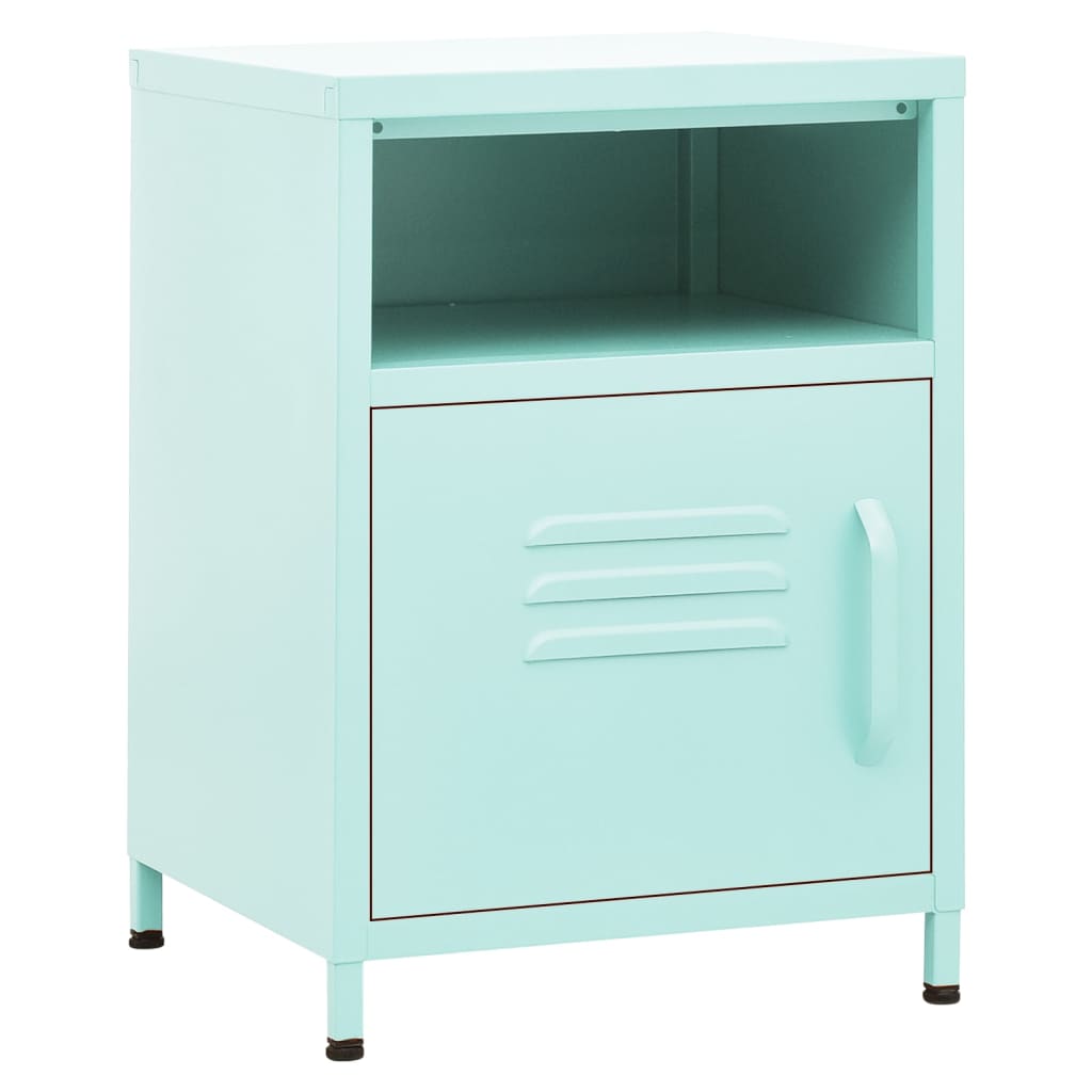 vidaXL Nightstands 2 pcs Mint 35x35x51 cm Steel 2