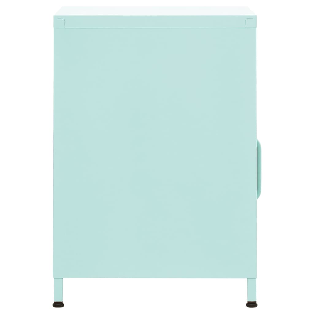 vidaXL Nightstands 2 pcs Mint 35x35x51 cm Steel 4