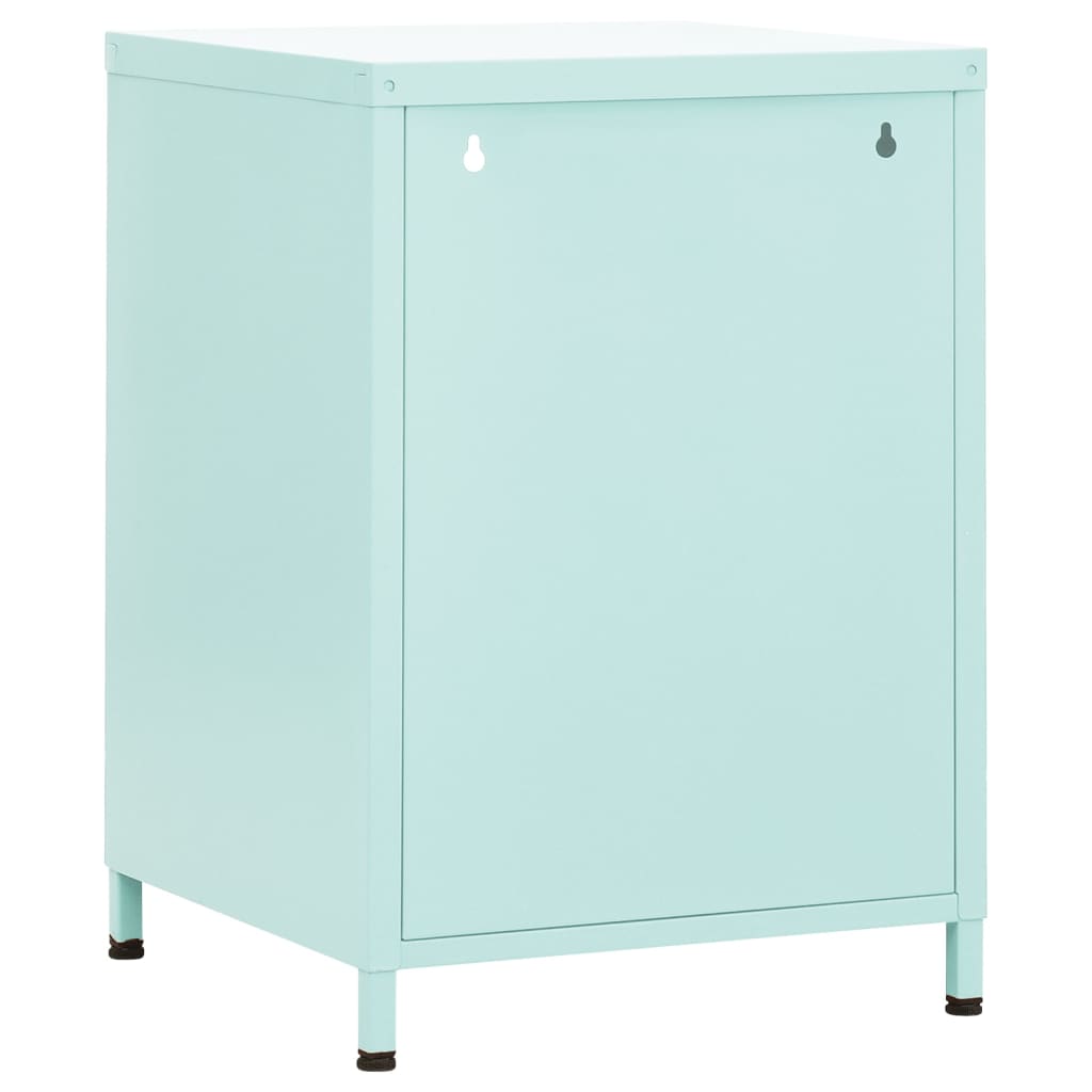 vidaXL Nightstands 2 pcs Mint 35x35x51 cm Steel 5