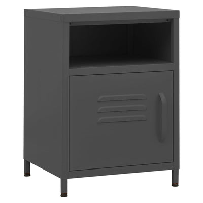 Nightstands 2 pcs Anthracite 35x35x51 cm Steel