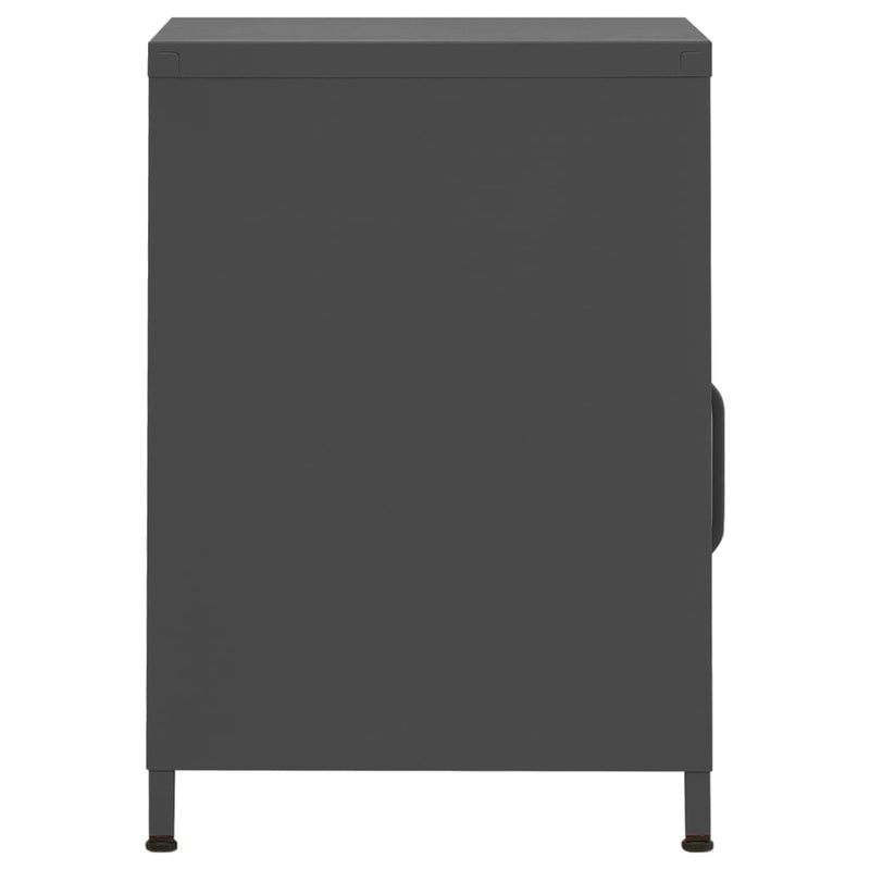 Nightstands 2 pcs Anthracite 35x35x51 cm Steel