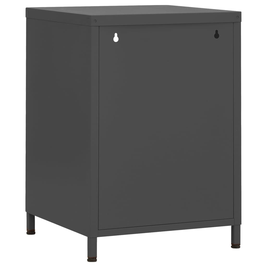 vidaXL Nightstands 2 pcs Anthracite 35x35x51 cm Steel 5