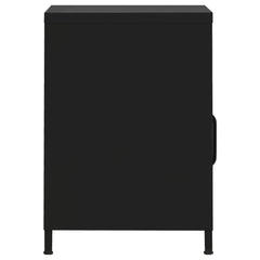 vidaXL Nightstands 2 pcs Black 35x35x51 cm Steel 4