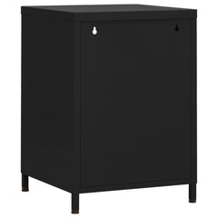vidaXL Nightstands 2 pcs Black 35x35x51 cm Steel 5