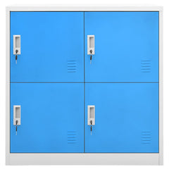 vidaXL Locker Cabinets 2 pcs Light Grey and Blue 90x45x92.5 cm Steel 3